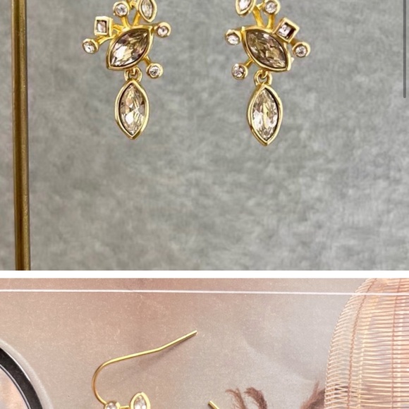 ✂️ALEXIS BITTAR Crystal Gold Leaf Cuff Bracelet - Picture 16 of 16